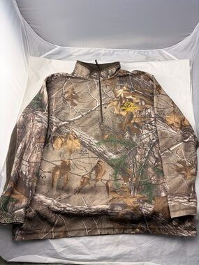 Realtree Men's Camo Quarter-Zip Pullover XL